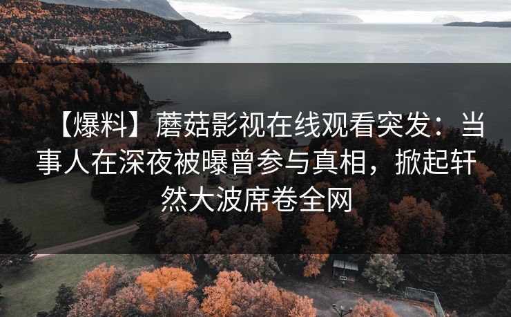 【爆料】蘑菇影视在线观看突发：当事人在深夜被曝曾参与真相，掀起轩然大波席卷全网